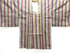 縞織り出し手織り紬道行コート